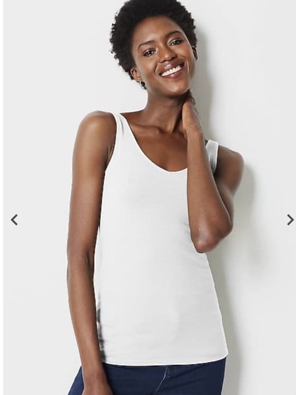 J. Jill White Reversible Scoop Neck Tank